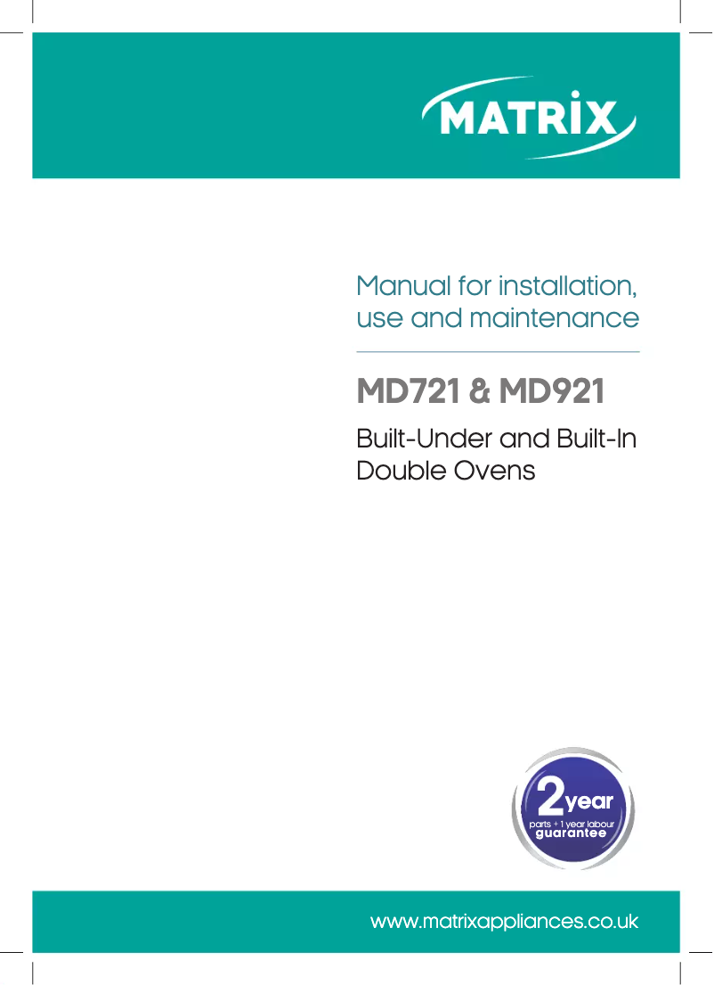 Page n°1 - Manuel utilisateur Matrix MD721SS