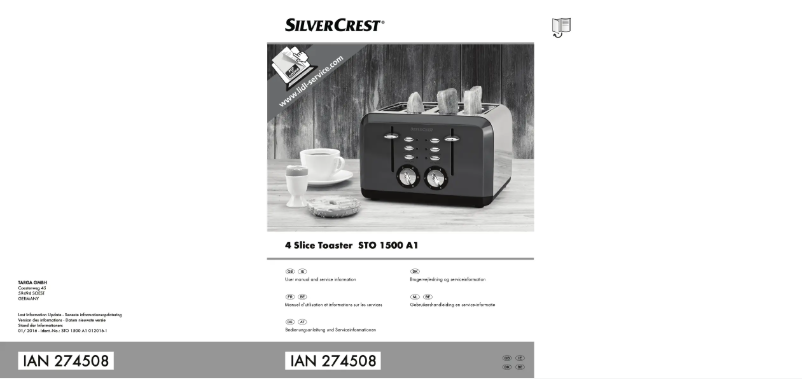 Page n°1 - Manuel utilisateur SilverCrest STO 1500 A1