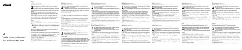 Image de la première page du manuel de l'appareil ZIVA Wireless Keyboard & Mouse