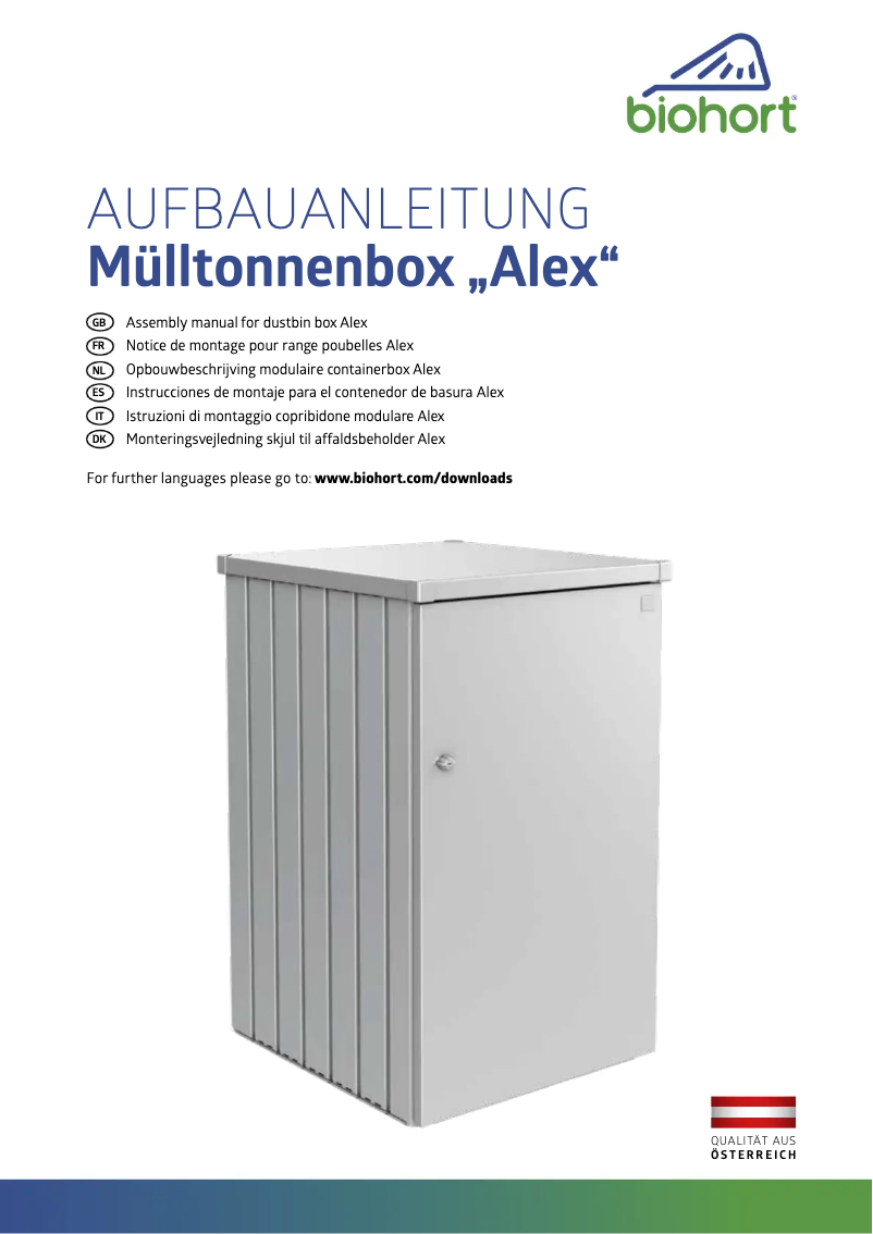 Página 1 del manual Manual de usuario Biohort Alex