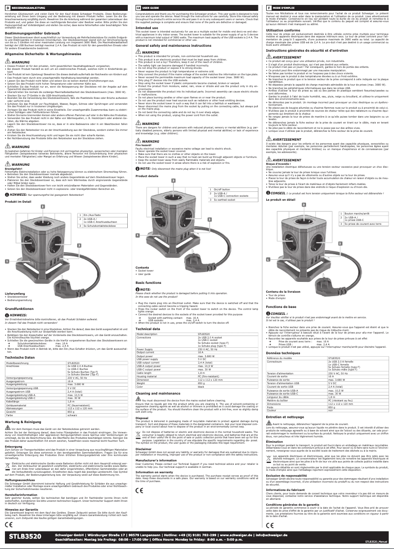 Image de la première page du manuel de l'appareil STLB3520