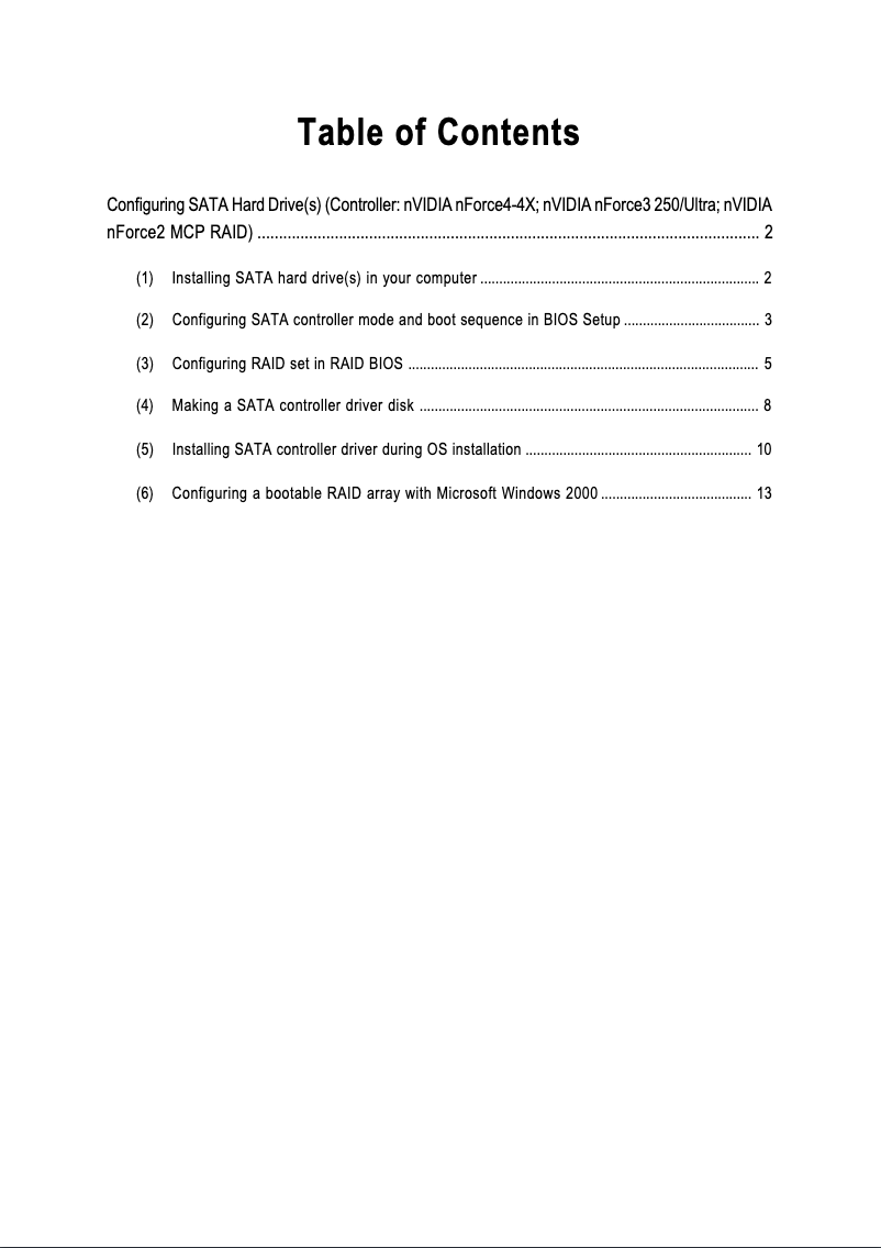 Page n°1 - Guide d'installation Gigabyte GA-K8NSC-939