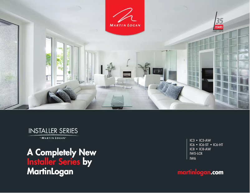Page n°1 - Brochure Martin Logan IC8-AW