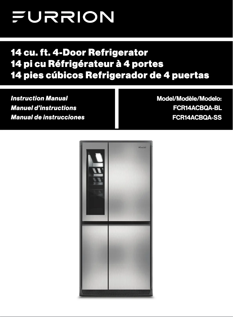 Image de la première page du manuel de l'appareil FCR14ACBQA-BL-01
