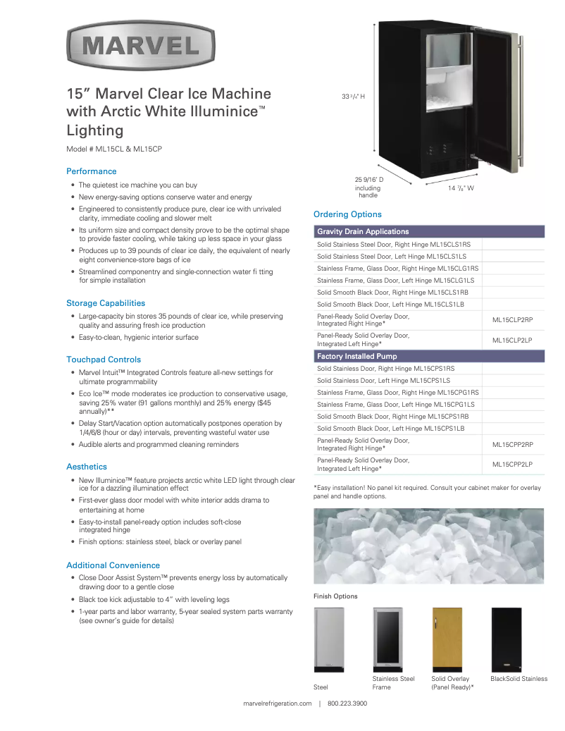 Image de la première page du manuel de l'appareil Illuminice ML15CP1L