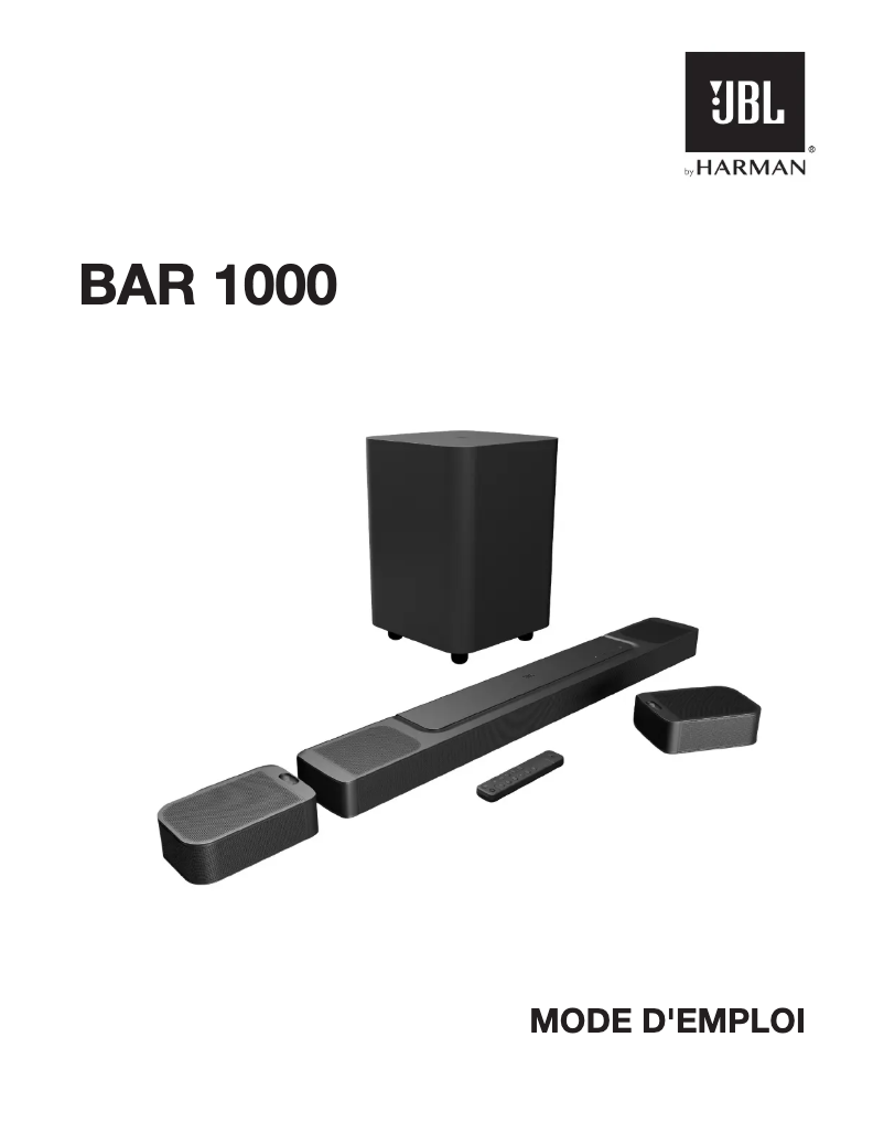 Image de la première page du manuel de l'appareil Bar 1000