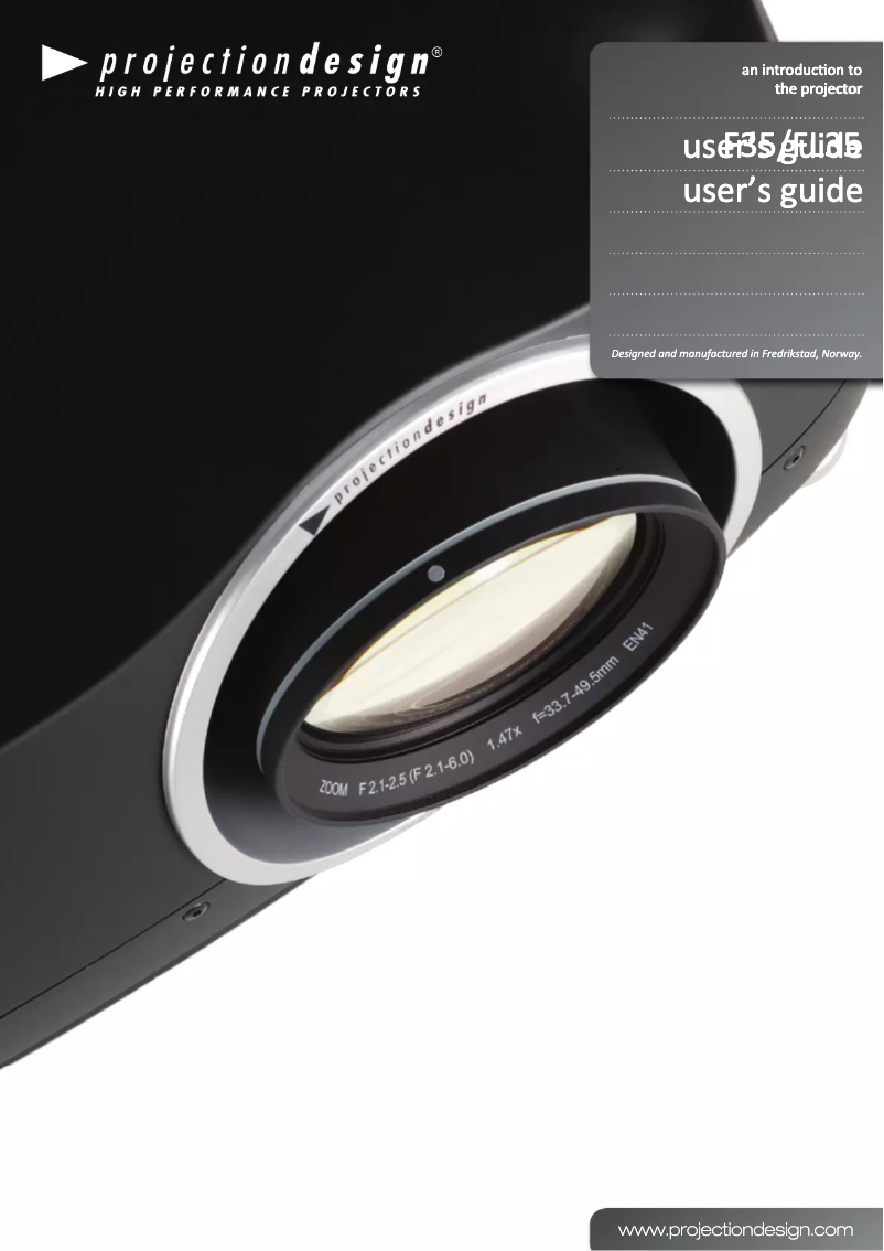 Page 1 de la notice Manuel utilisateur Barco FL35