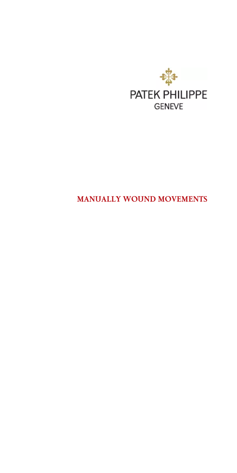 Page n°1 - Manuel utilisateur Patek Philippe Calatrava
