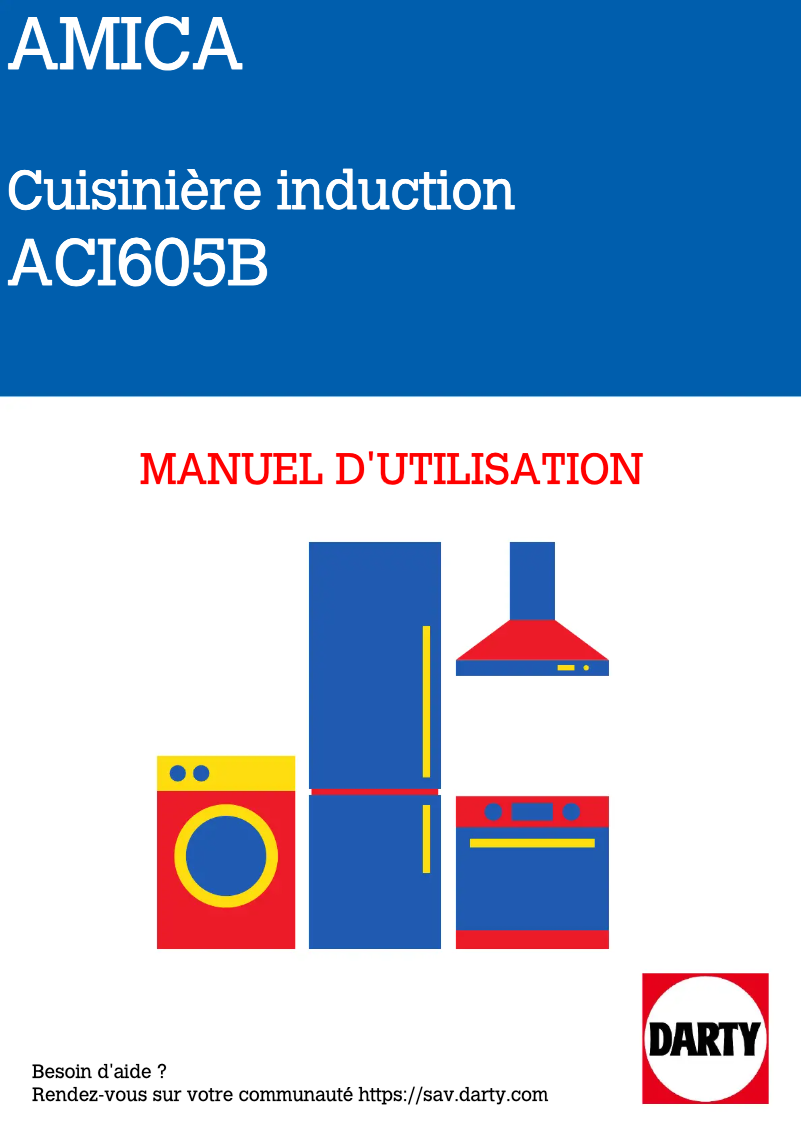 Page n°1 - Manuel utilisateur Amica ACI605B