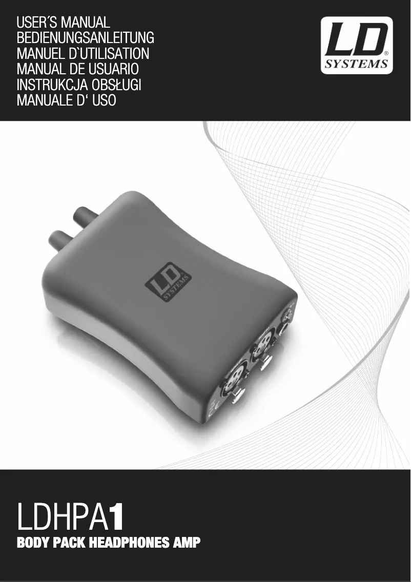 Image de la première page du manuel de l'appareil HPA1