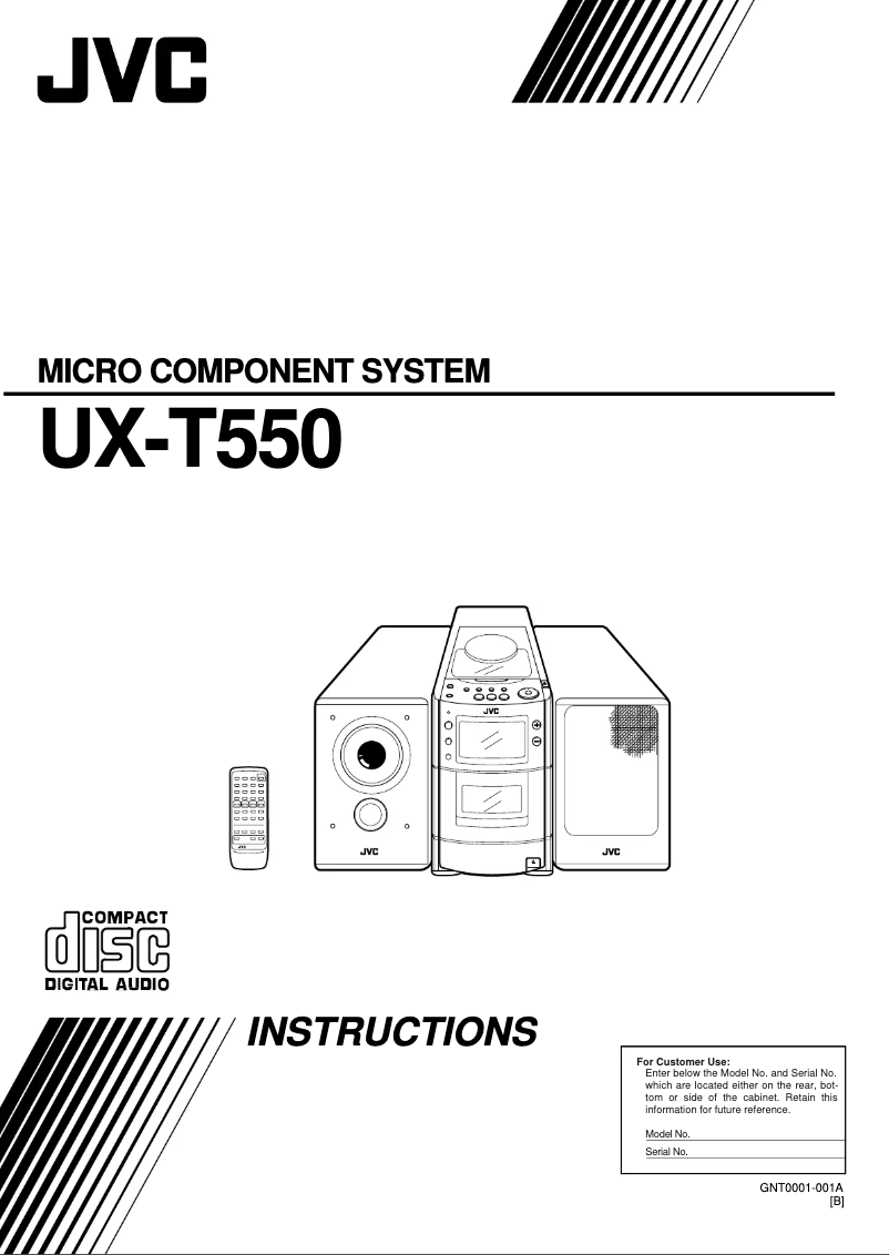 Page 1 de la notice Manuel utilisateur JVC UX-T550