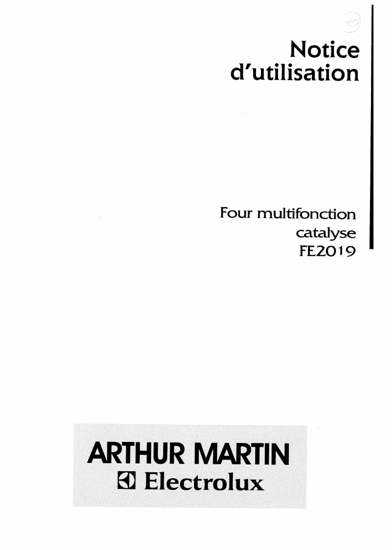 Image de la première page du manuel de l'appareil FE 2019 W1