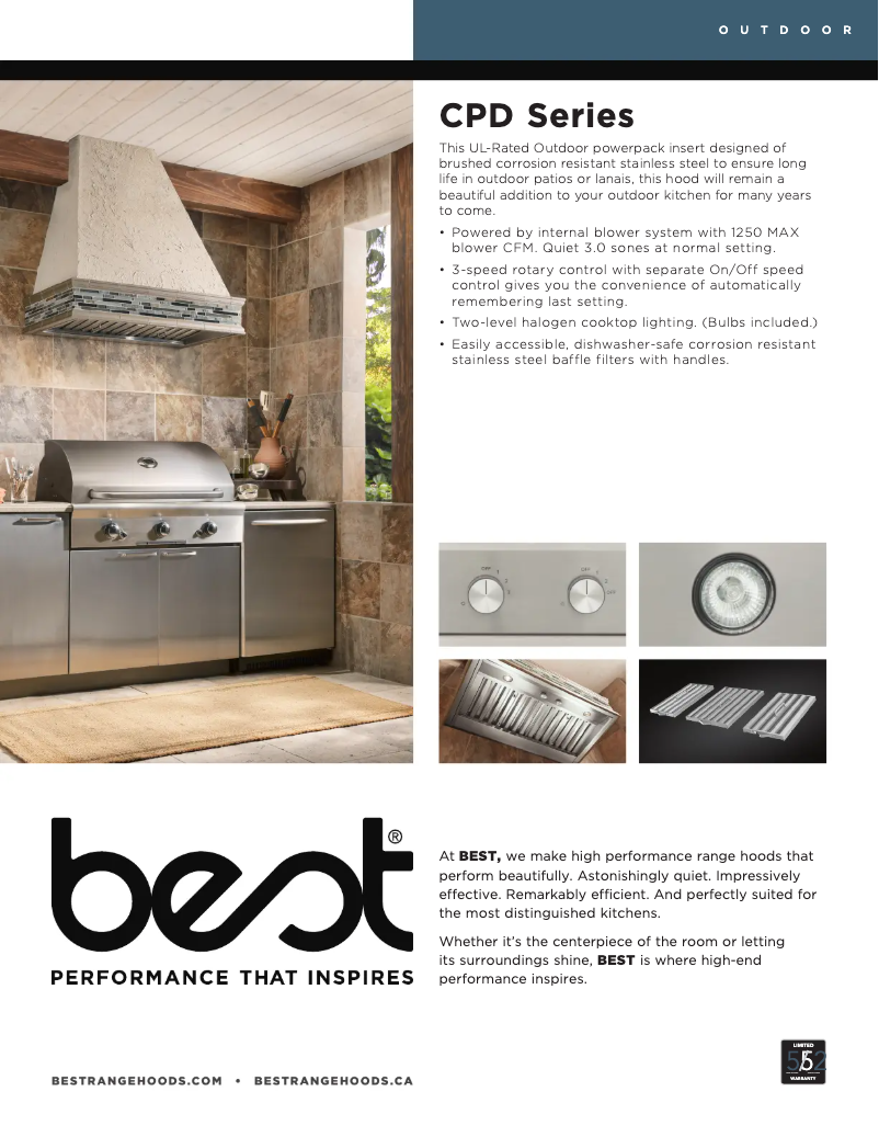 Page n°1 - Fiche technique Best CPDI362SB