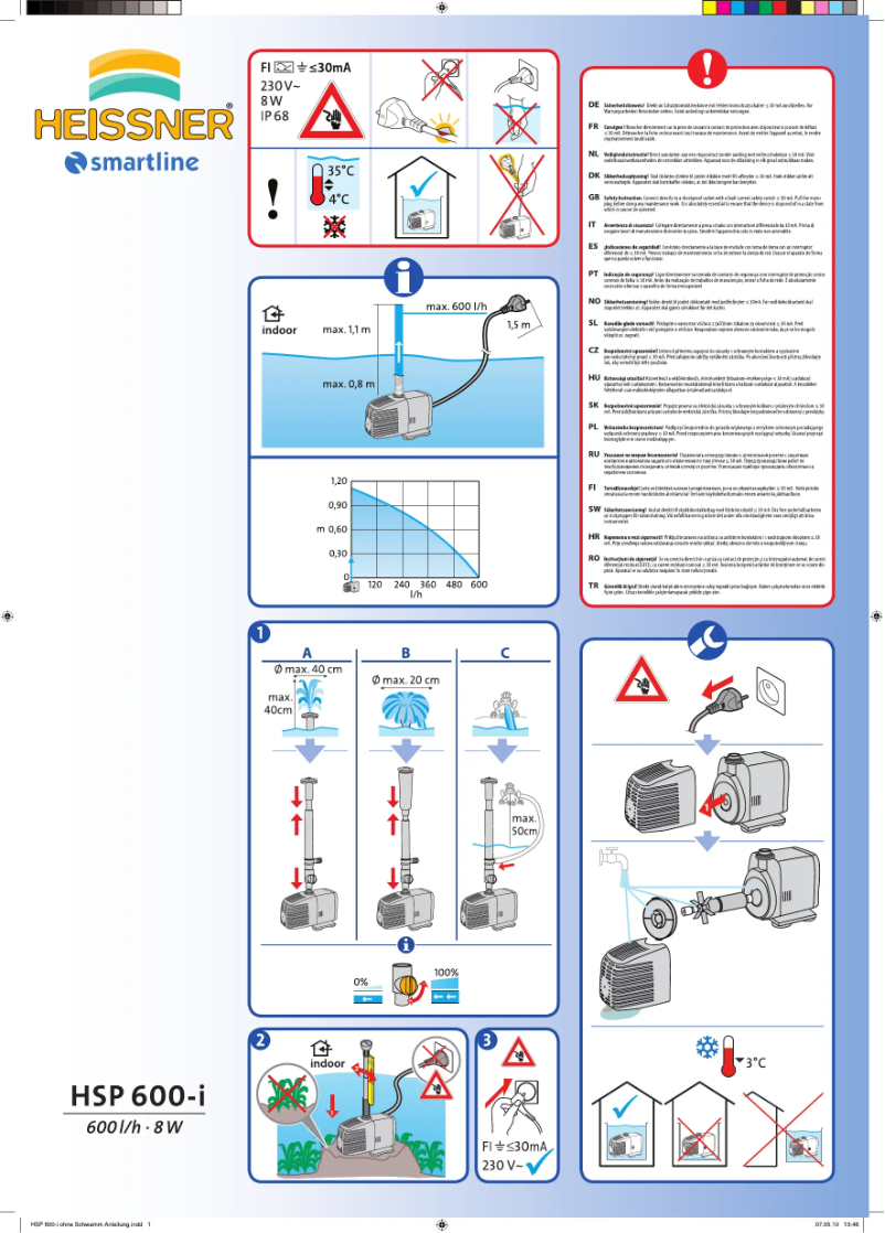 Image de la première page du manuel de l'appareil Smartline HSP 600-i