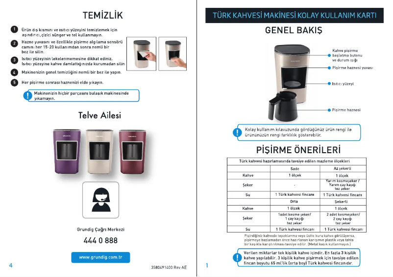 Page n°1 - Manuel utilisateur Grundig TCM 7610 C