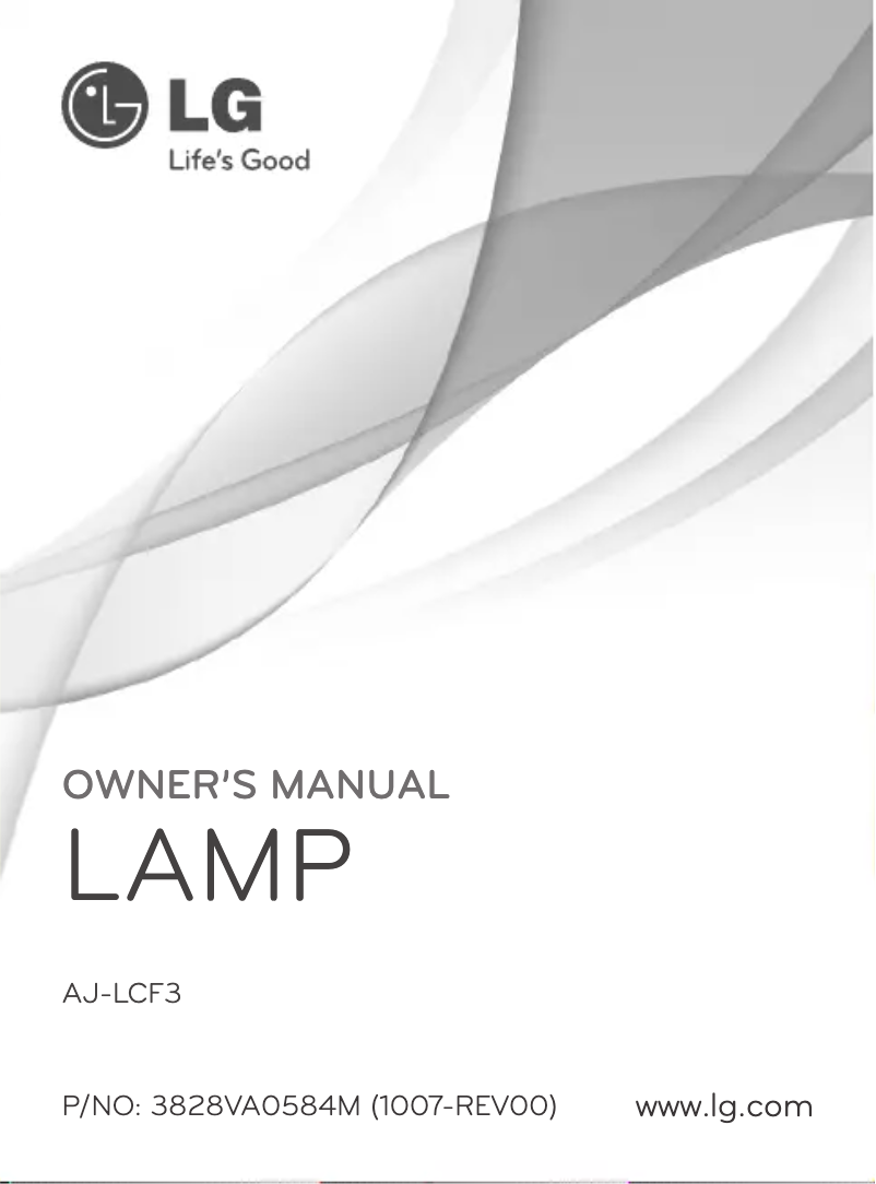 Page n°1 - Manuel utilisateur LG AJ-LCF3