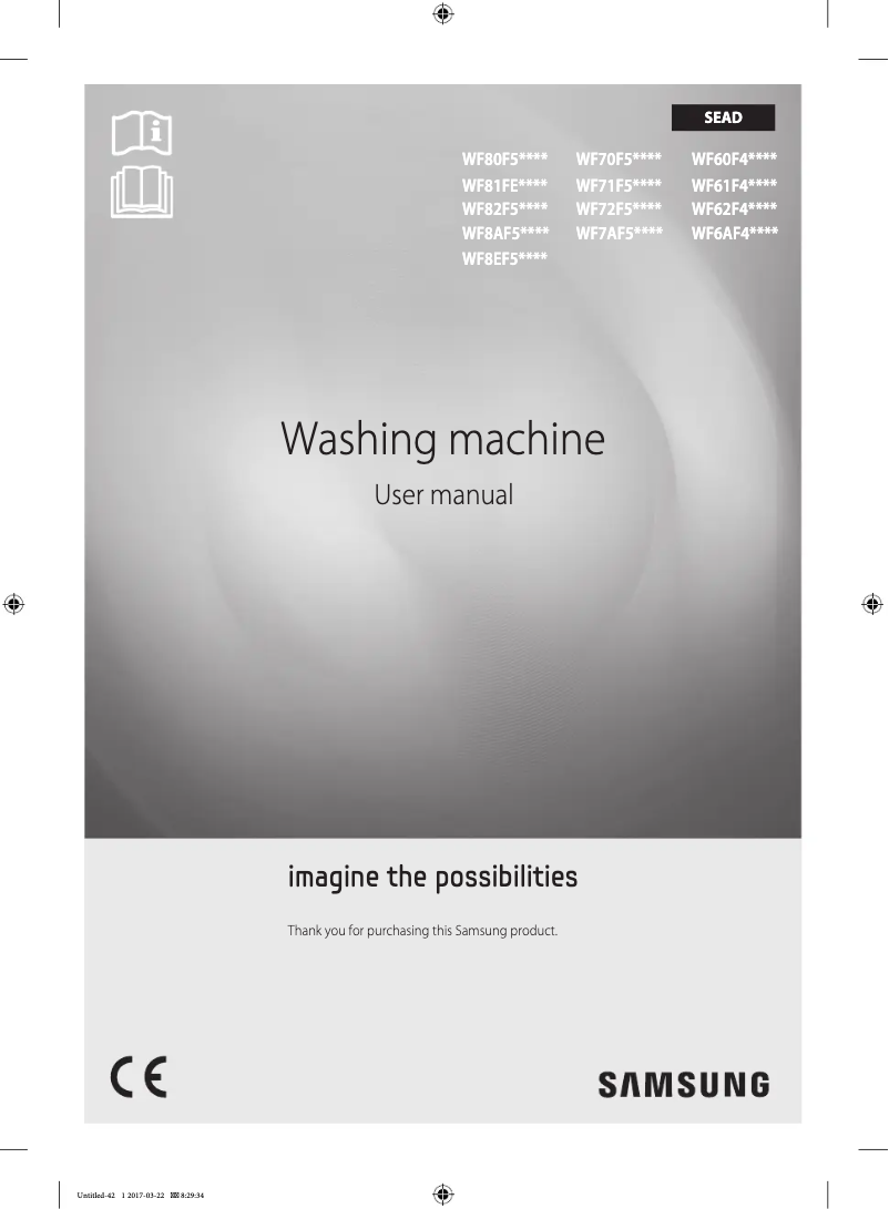 Page 1 de la notice Manuel utilisateur Samsung WF80F5E0W2W