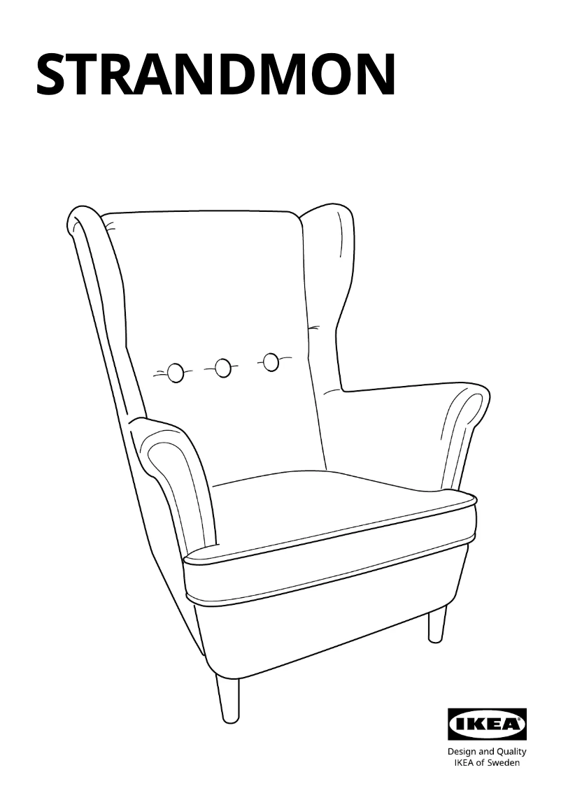 Page 1 de la notice Manuel utilisateur Ikea STRANDMON 803.925.46