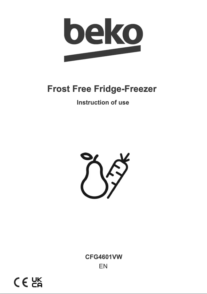 Image de la première page du manuel de l'appareil CFG4601VW