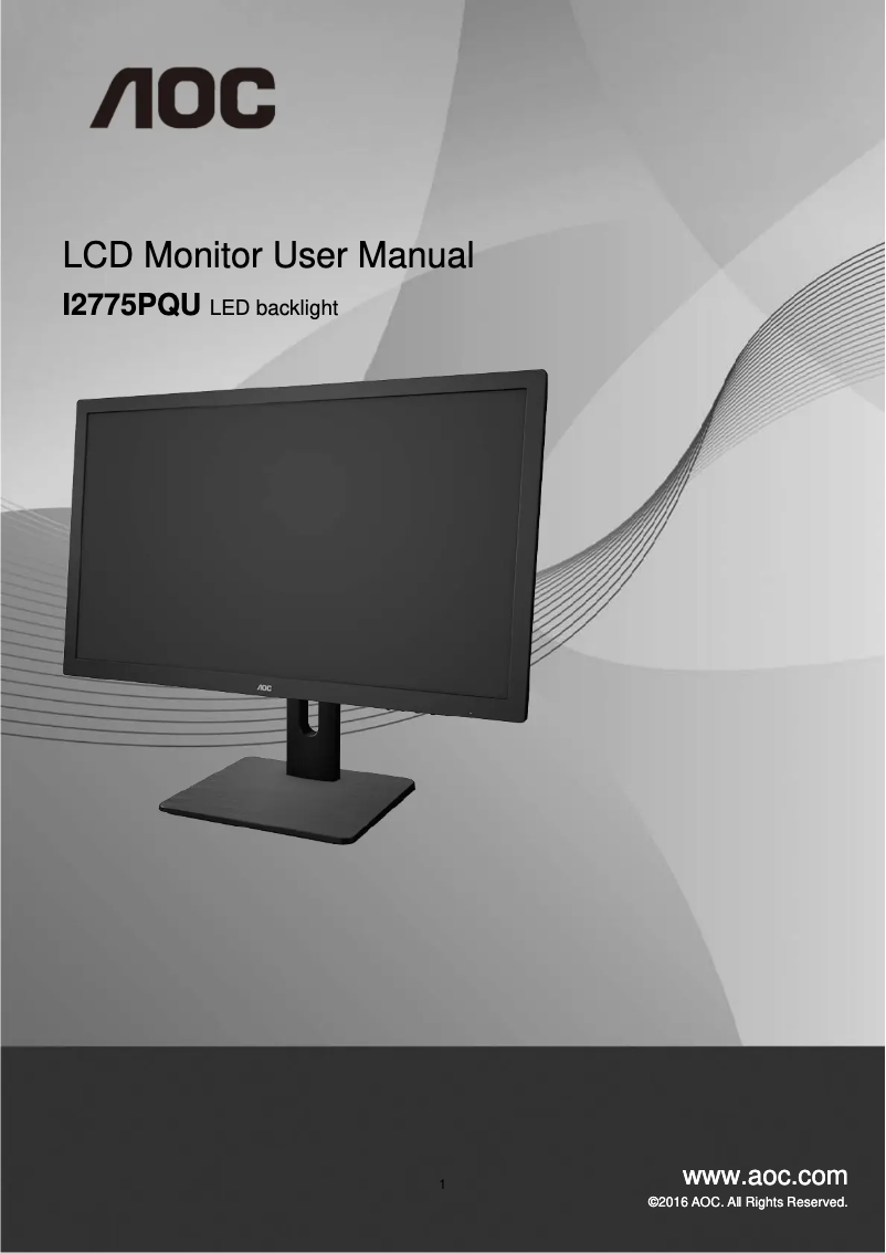 Image de la première page du manuel de l'appareil I2775PQU