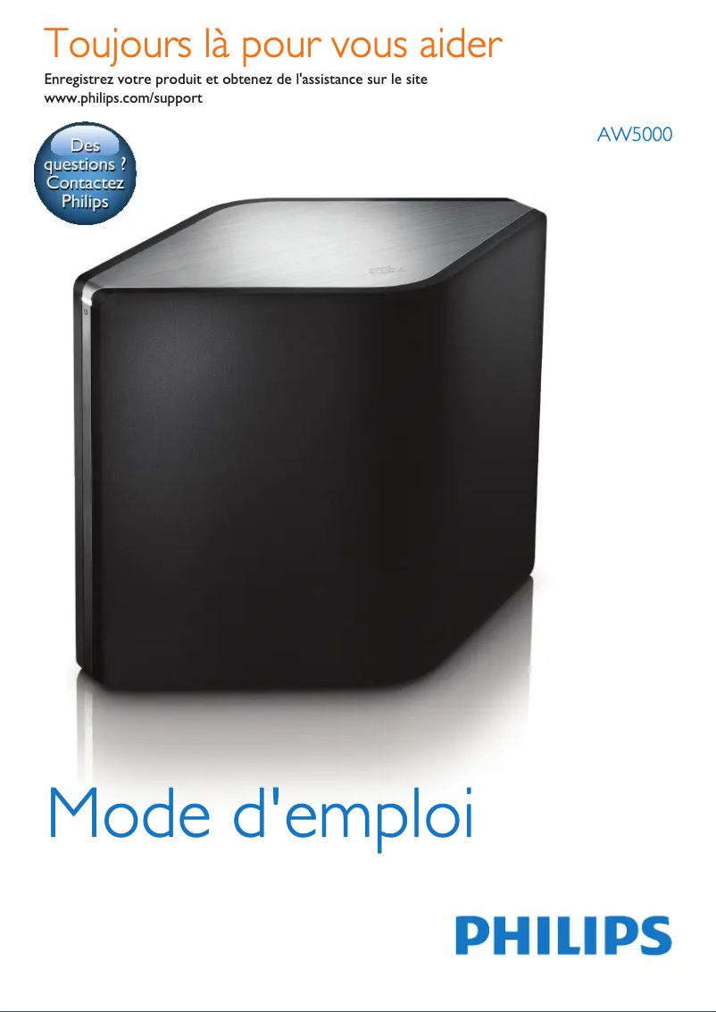 Page n°1 - Manuel utilisateur Philips Fidelio AW5000