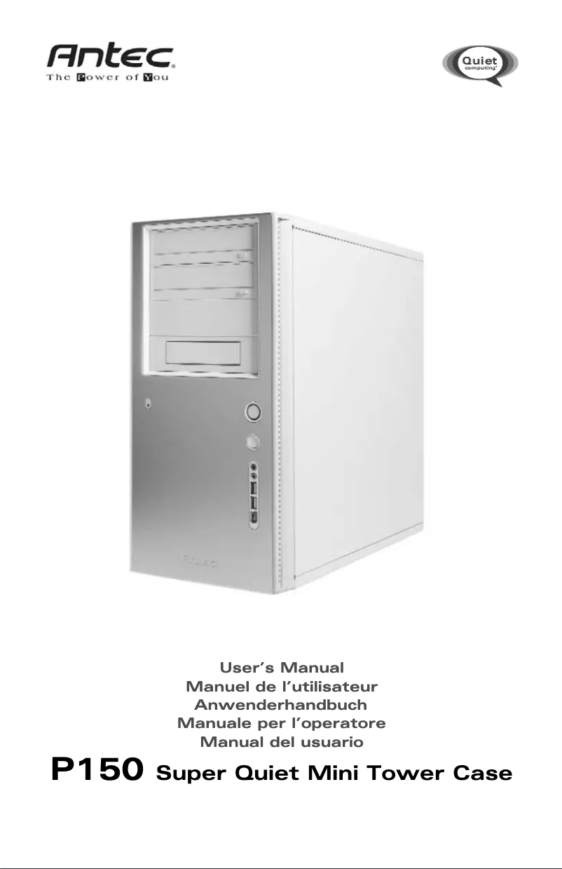 Page 1 de la notice Manuel utilisateur Antec Performance P150