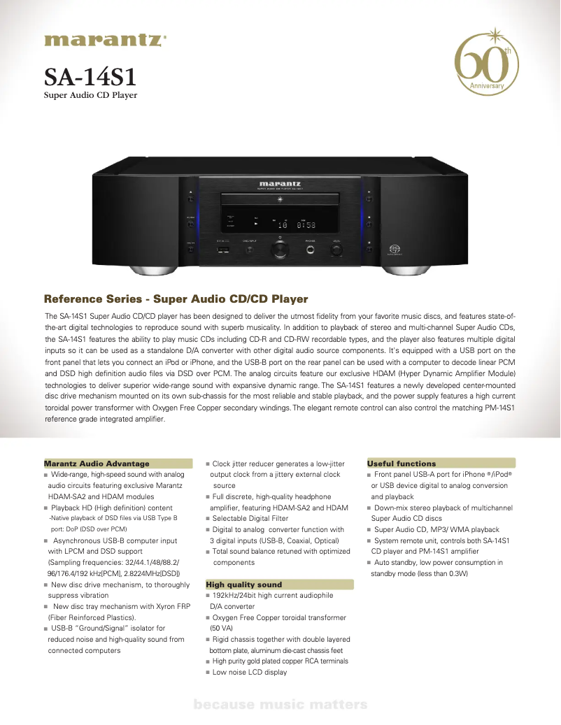 Image de la première page du manuel de l'appareil SA-14S1