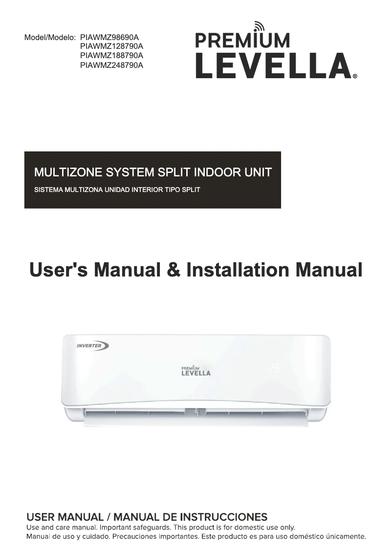 Page 1 de la notice Manuel utilisateur Premium PIAWMZ98690A