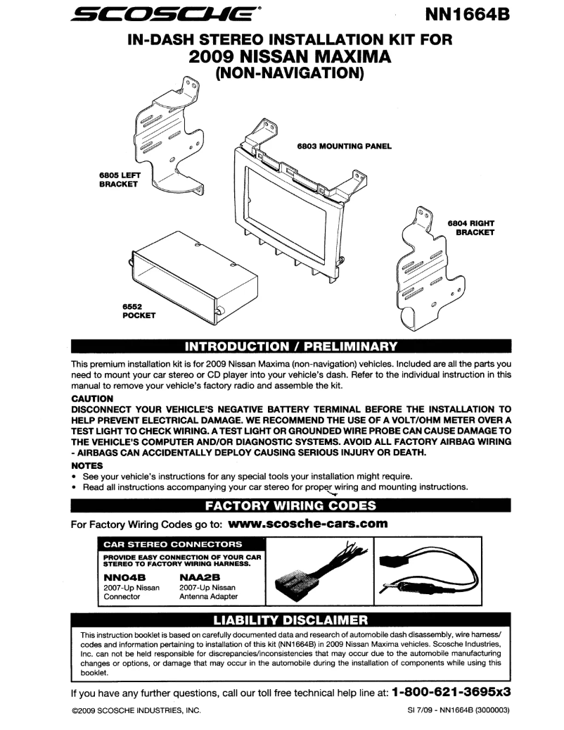 Image de la première page du manuel de l'appareil NN1664B