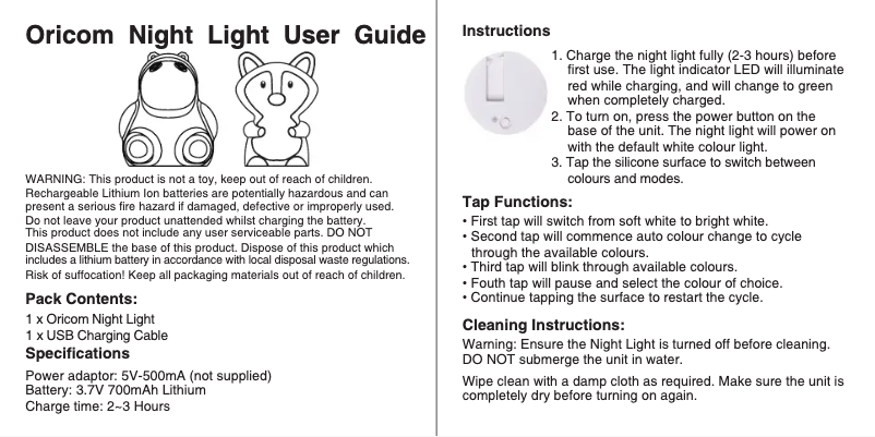 Imagen de la primera página del manual del dispositivo ONBH05