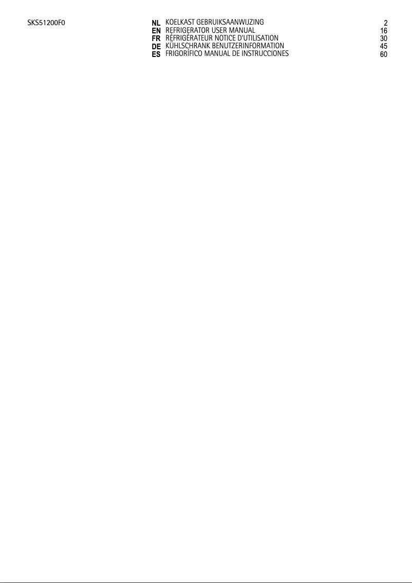 Image de la première page du manuel de l'appareil SKS51200F0