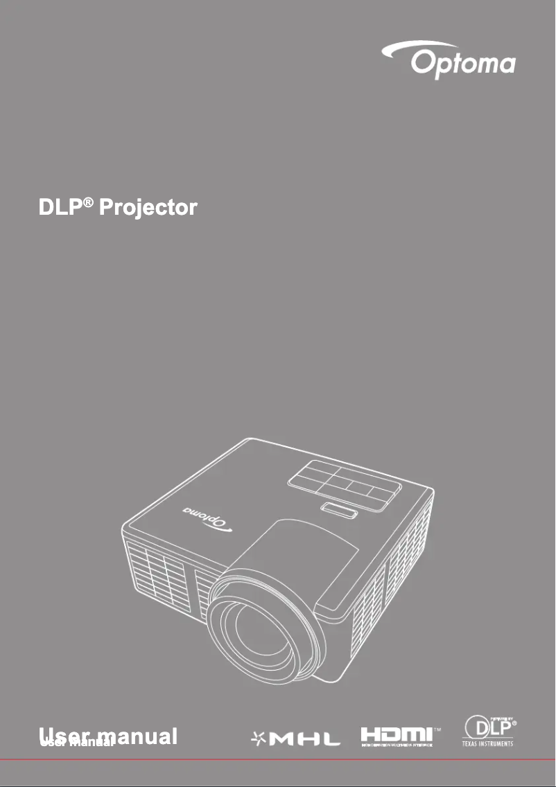 Page n°1 - Manuel utilisateur Optoma GT750ST