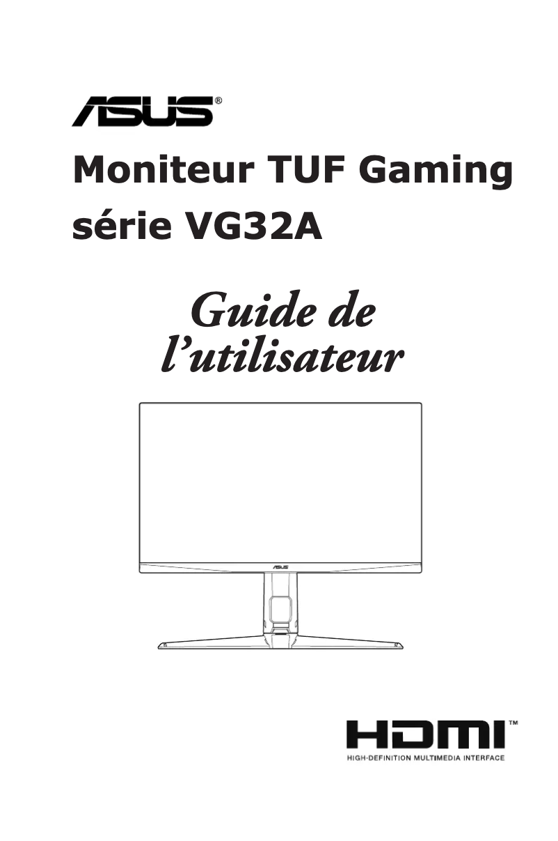 Page 1 de la notice Manuel utilisateur Asus TUF Gaming VG32AQL1A