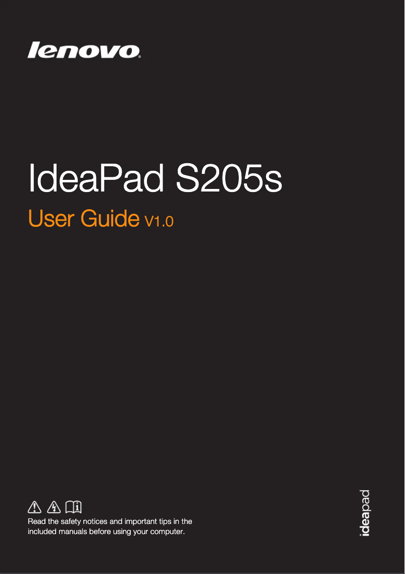 Page n°1 - Manuel utilisateur Lenovo IdeaPad S205s