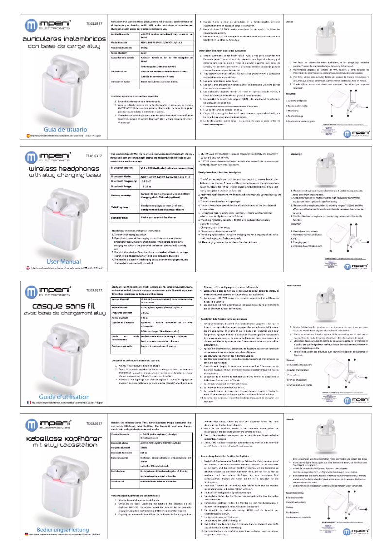 Imagen de la primera página del manual del dispositivo TE.03.0317.02