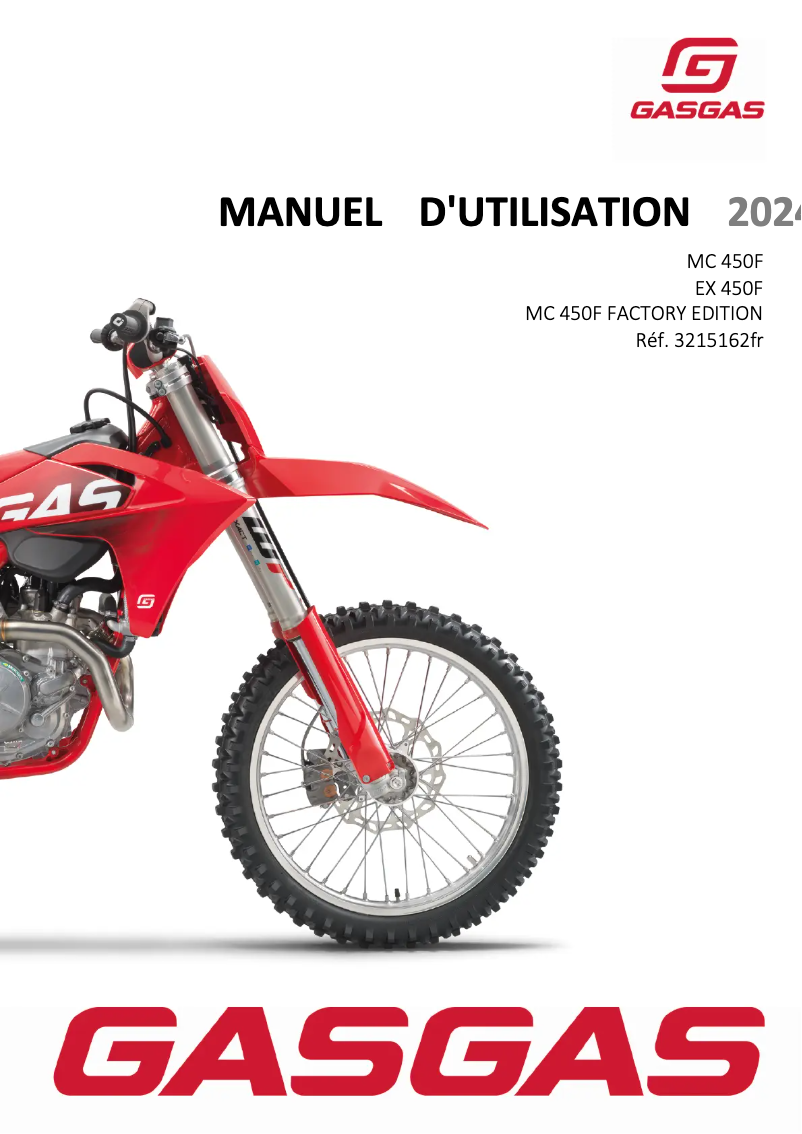 Página 1 del manual Manual de usuario GasGas MC 450F Factory Edition (2024)