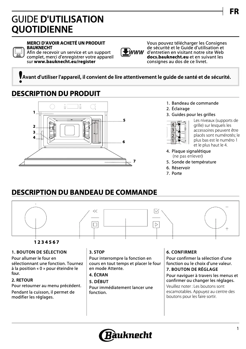 Image de la première page du manuel de l'appareil ECSK7 CP845 PT