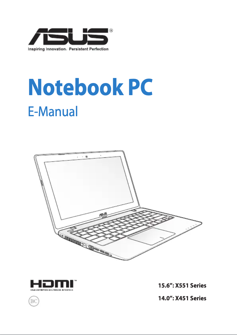 Page n°1 - Manuel utilisateur Asus X551