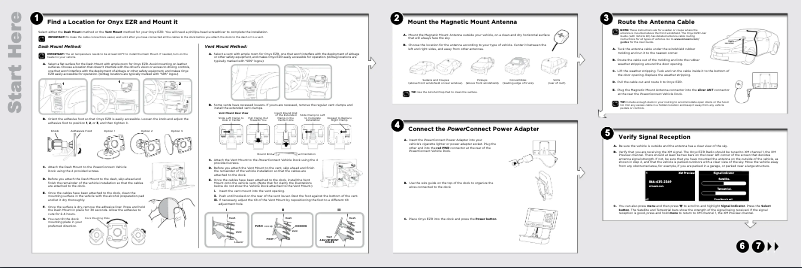 Page n°1 - Guide de démarrage rapide SiriusXM Onyx EZR