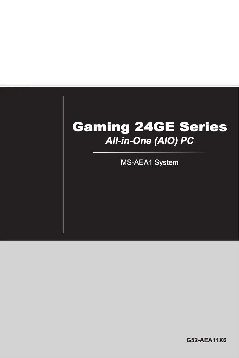 Image de la première page du manuel de l'appareil Wind Top Gaming 24 6QE-015TW