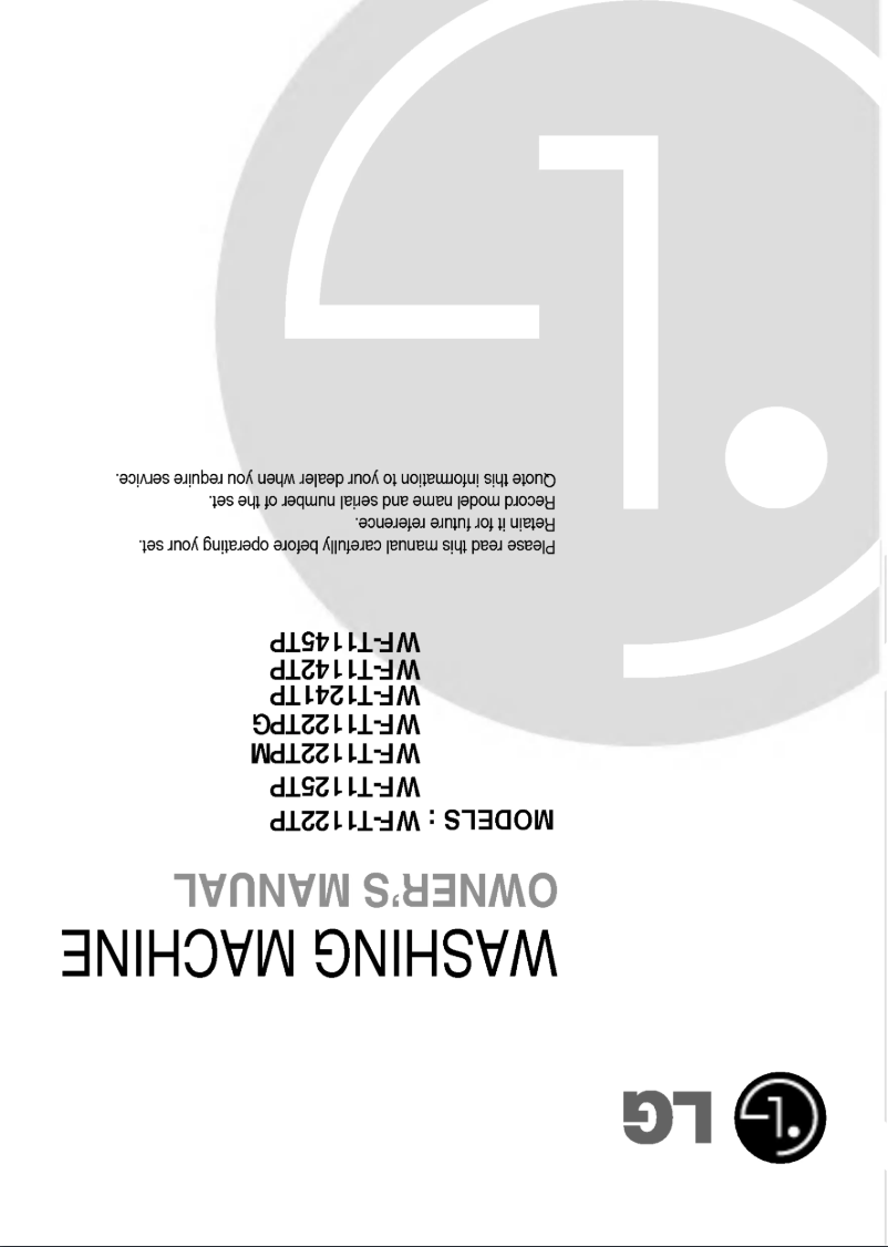 Page n°1 - Manuel utilisateur LG WF-T1142TP