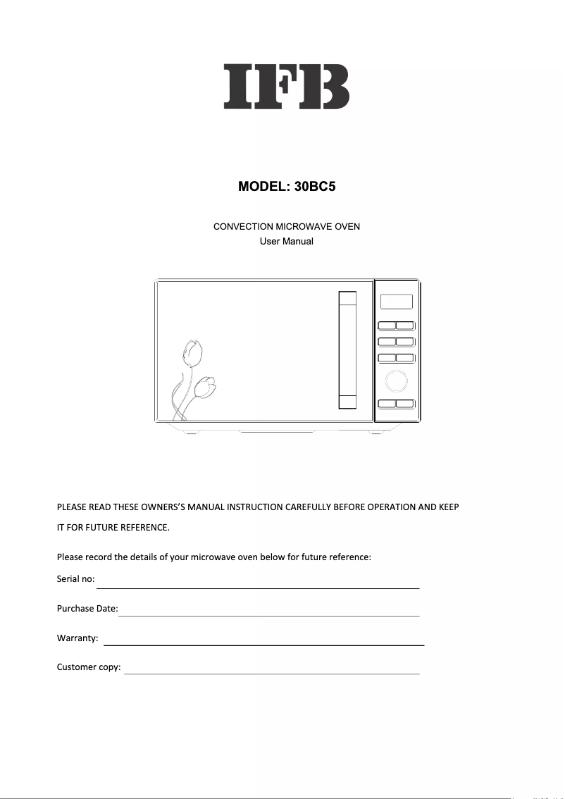 Page 1 de la notice Manuel utilisateur IFB 30BC5