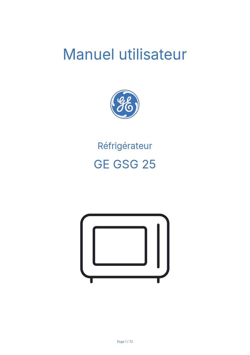 Image de la première page du manuel de l'appareil GSG 25