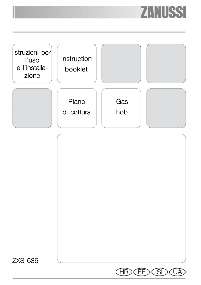 Image de la première page du manuel de l'appareil ZXS636ITX