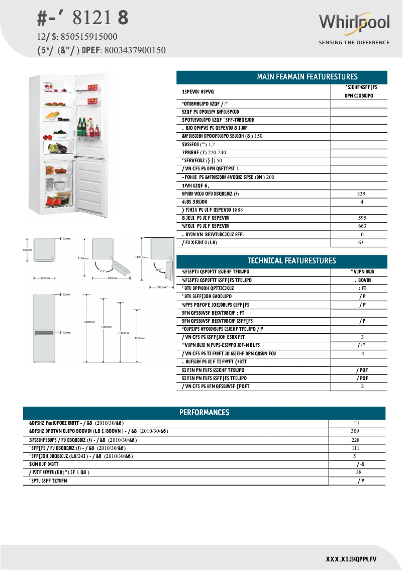 Image de la première page du manuel de l'appareil BLF 8121 W