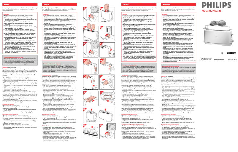 Page n°1 - Manuel utilisateur Philips HD2523
