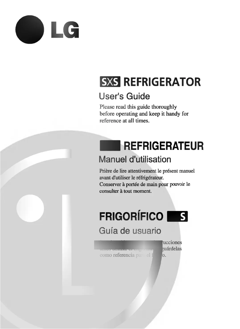 Page n°1 - Manuel utilisateur LG GR-L247DBU