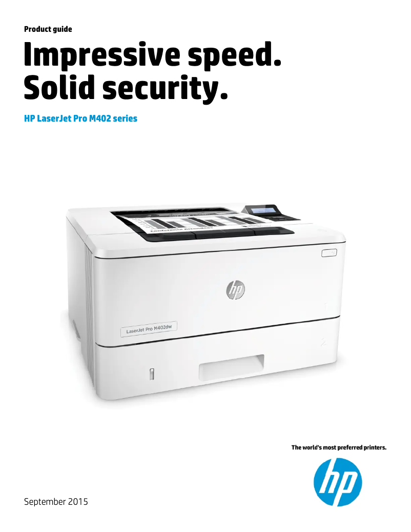 Page 1 de la notice Manuel utilisateur HP LaserJet M402dw