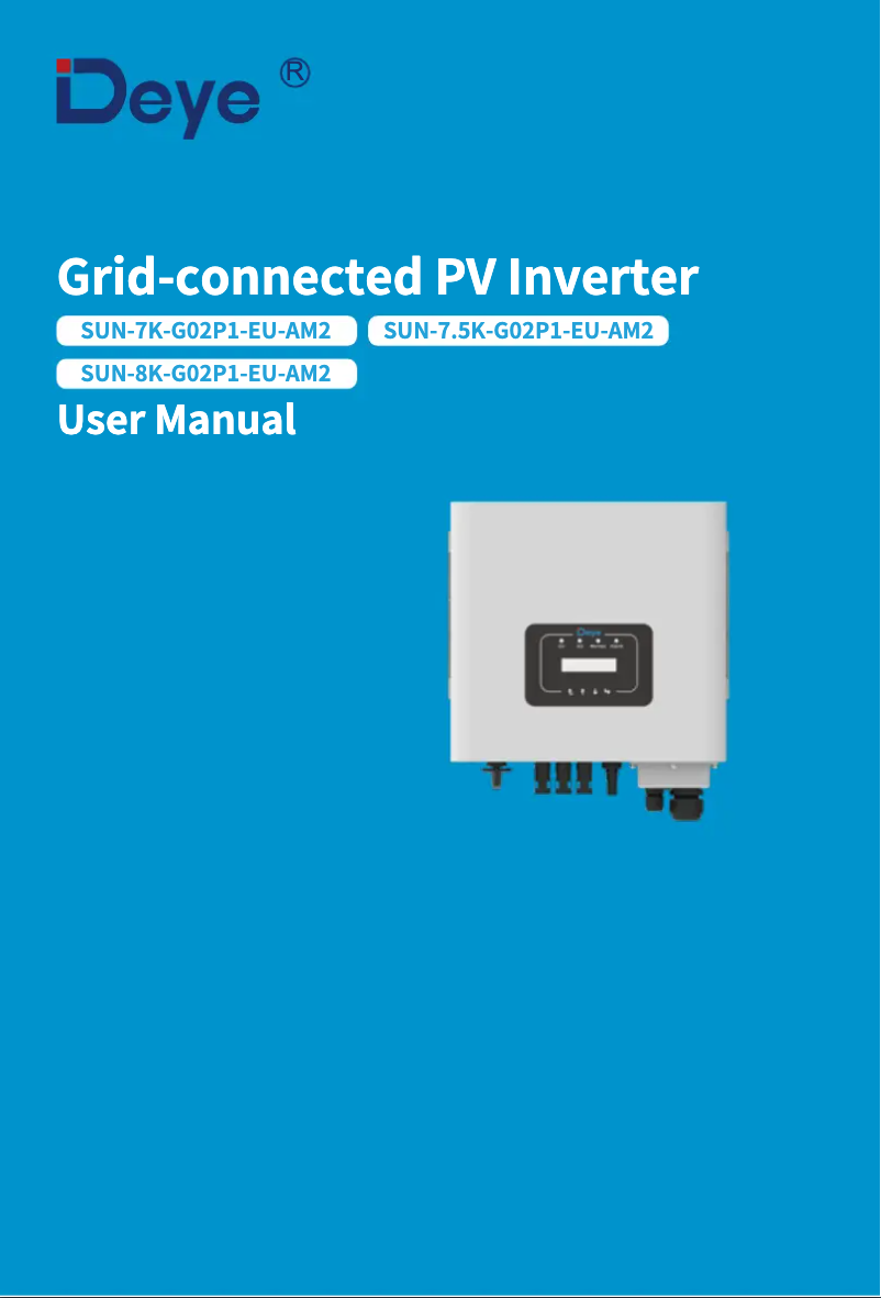 Page 1 de la notice Manuel utilisateur Deye SUN-7K-G02P1-EU-AM2