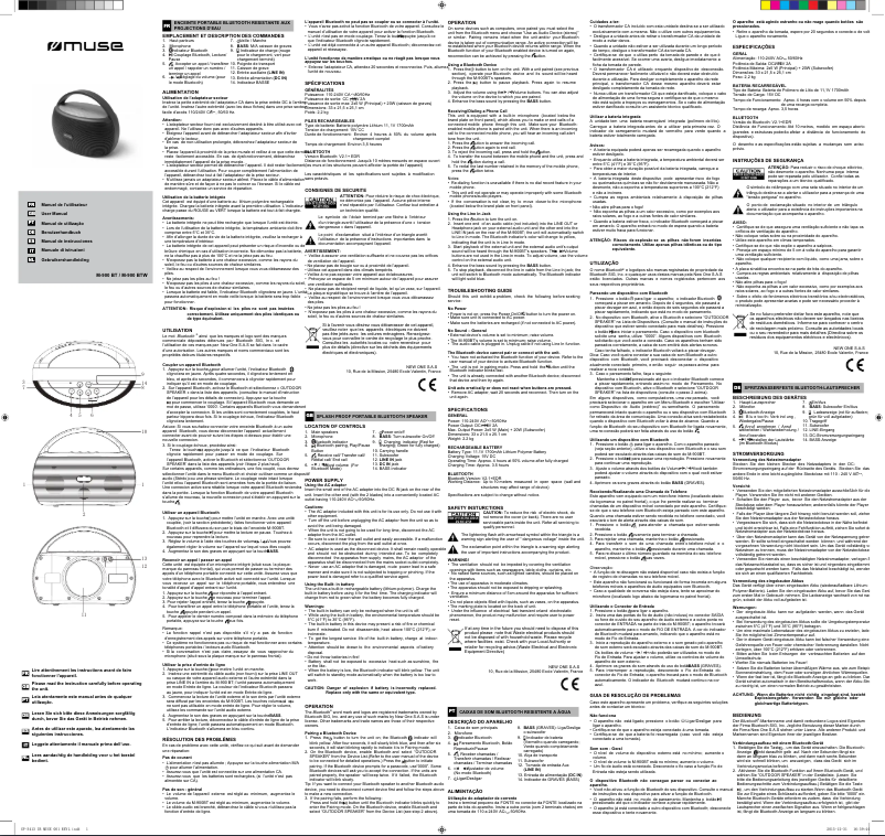 Image de la première page du manuel de l'appareil M-900 BT